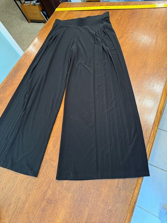 White House Black Market Pants - White House Black Market WHBM Pleated Ultra Wide Leg Pants Black Trousers Med